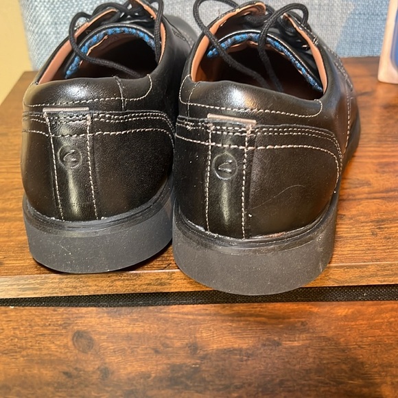 CLARKS Malwood Lace Up Oxford Shoes‎ Black Cushion Comfy Career Professional